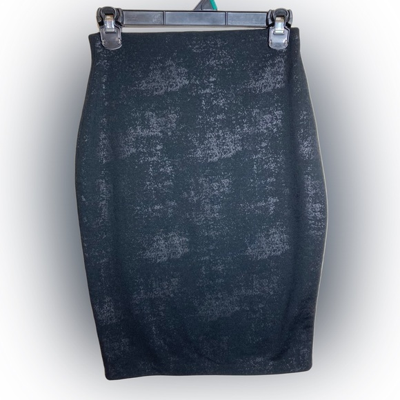 Stretch Pencil Skirt Size XS Black Grey Great Stretch - Picture 2 of 4
